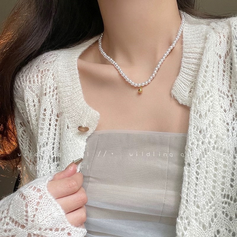Vòng cổ đính hạt nhí - Choker đính hạt phong cách thanh lịch - Khanturban.vn