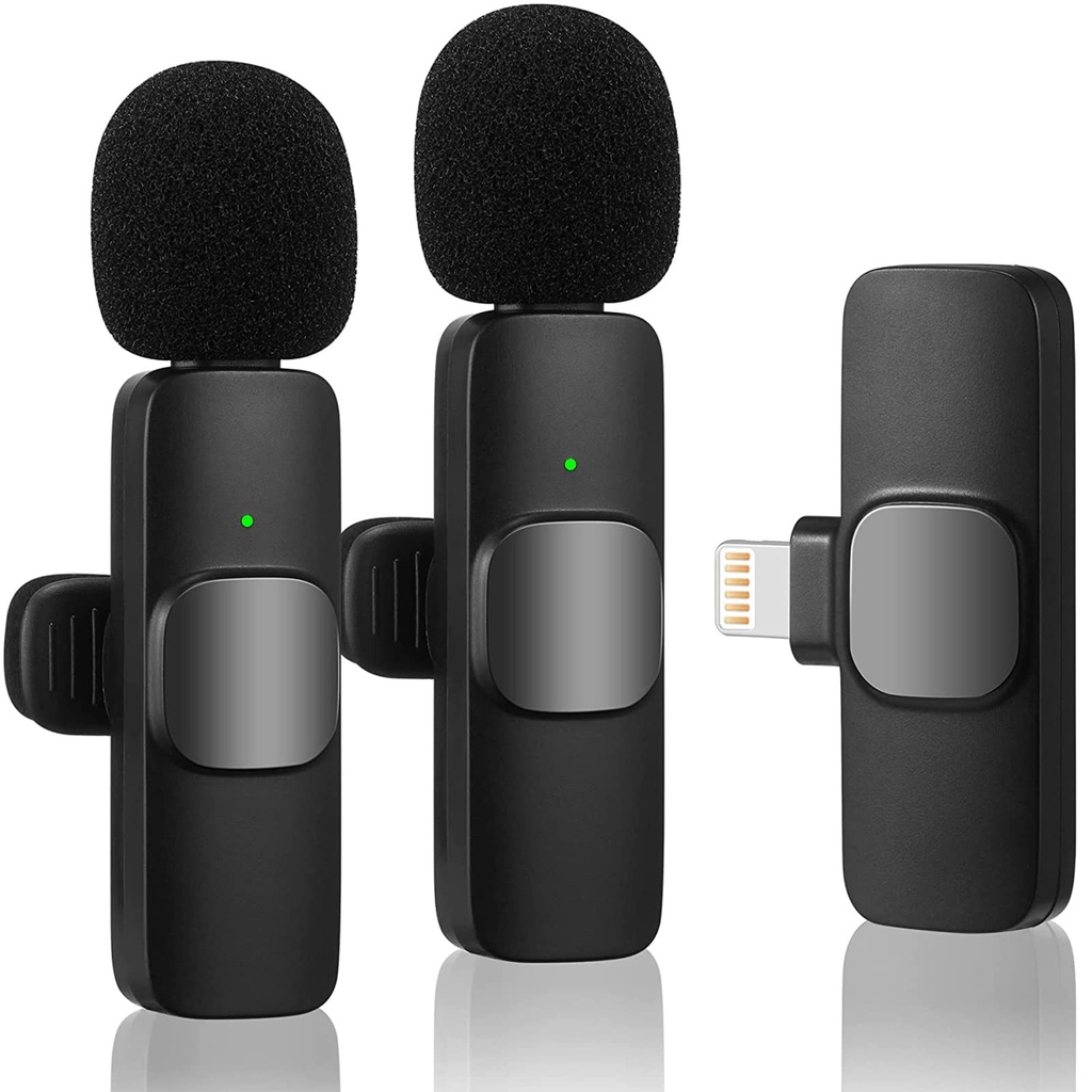 Micro Không Dây Tự Động Giảm Tiếng Ồn Cho iPhone iPad Android PC Ghi Âm YouTube Live Vlog Interview