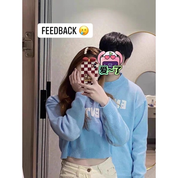 Áo len cho cặp đôi couple Áo croptop len Sweater len