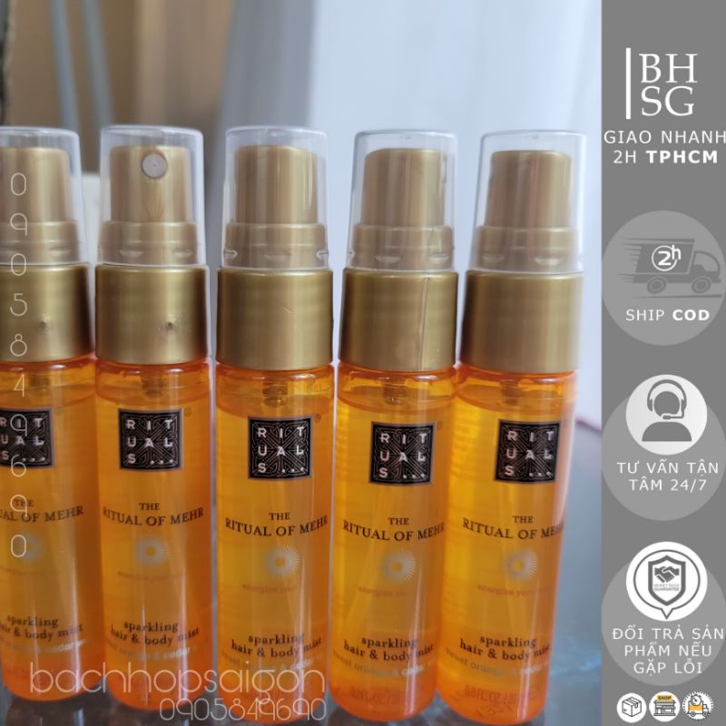 Tinh dầu thơm tóc & cơ thể Rituals Hair & Body Mist  size 20ml - travel