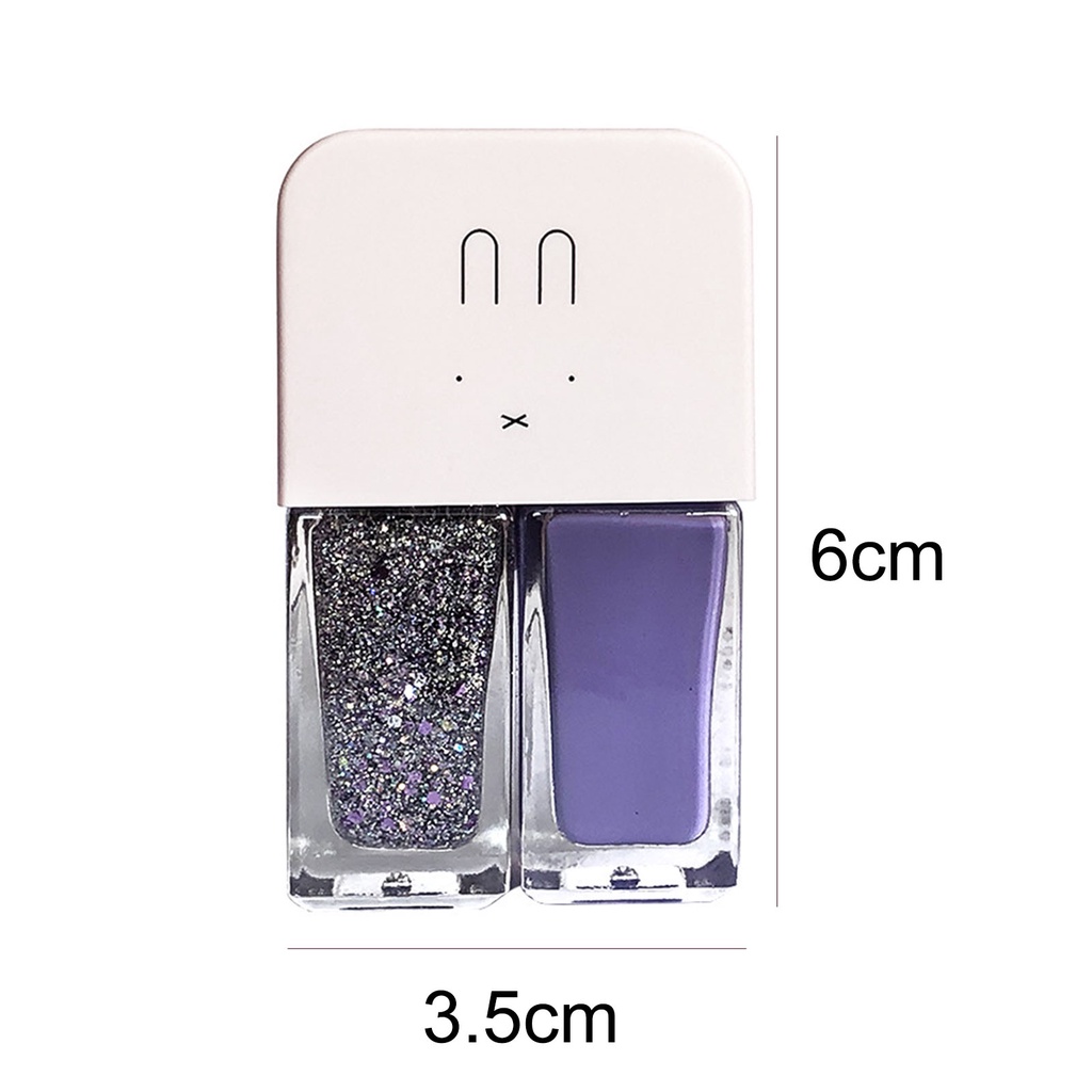 Bộ 2 Lọ Sơn Móng Tay 6ml x 2 Trong 1 Bằng Nhựa Resin Khô Nhanh Chống Nước Làm Đẹp