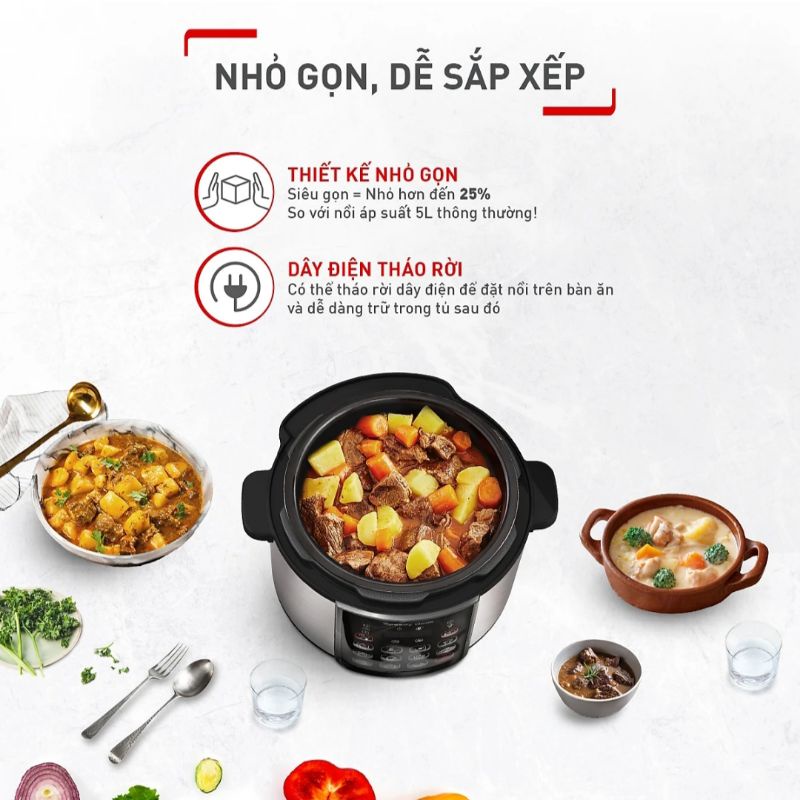 Nồi áp suất điện Tefal Speedy Cook 5L CY222D68