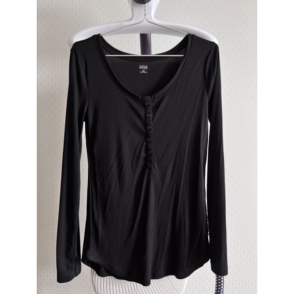 Thanh lý/pass áo thun tăm dài tay đen size M