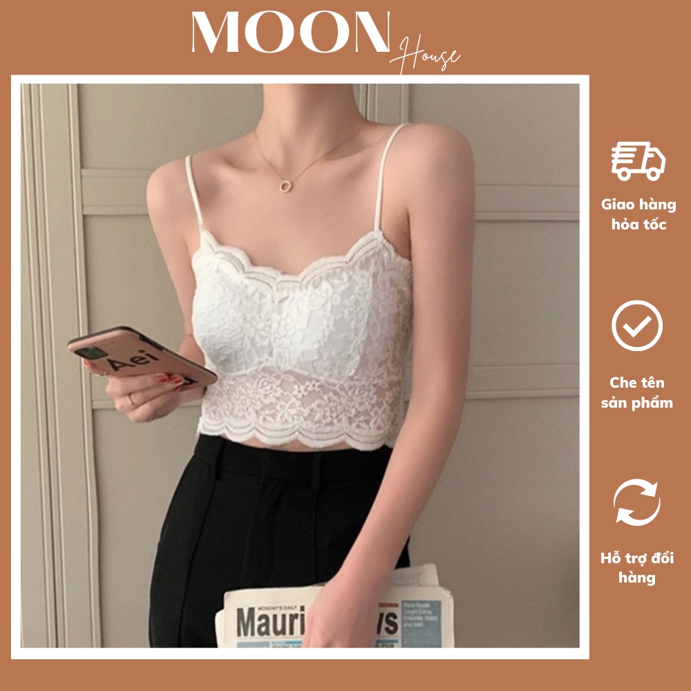 Áo Bra Ren Hoa Hồng 2 dây Sexy