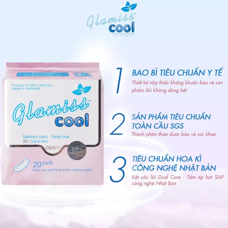 5 gói băng vệ sinh Glamiss cool