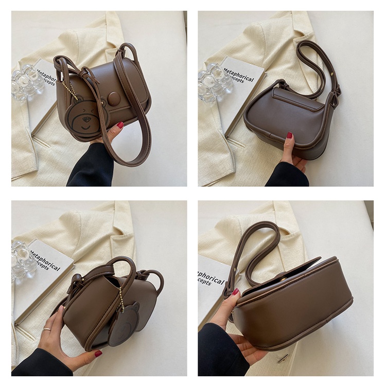 Túi xách nữ đeo chéo mini đẹp đeo vai kẹp nách du lịch đi chơi công sở da PU Size 20cm ROSASO TX94