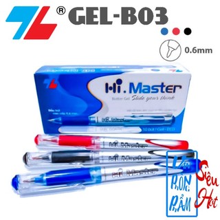 Bút gel b thiên long gel-b03 - hi master, 10 cây/hộp