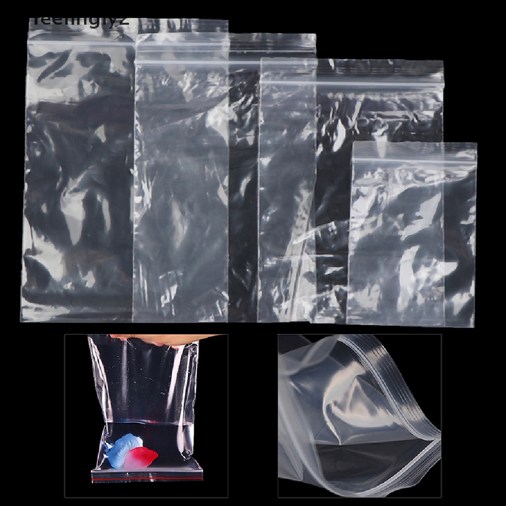 [Hàng Có Sẵn] Set 100 Túi Zip Nhựa Nhỏ Trong Suốt Đựng Trang Sức Có Thể Đóng Lại (F)