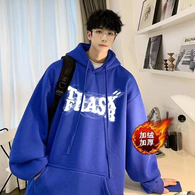 Áo hoodie AOKANG dáng rộng in họa tiết chữ cái thời trang trẻ trung thường ngày dành cho nam