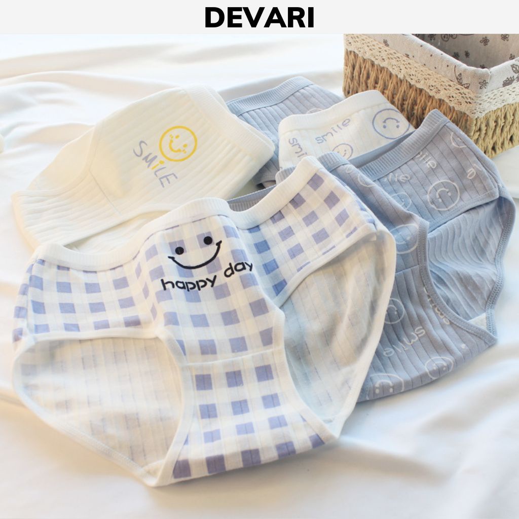 Quần lót nữ cotton cao cấp tôn dáng đáy quần kháng khuẩn khử mùi họa tiết dễ thương baby đáng yêu gợi cảm DEVARI L131