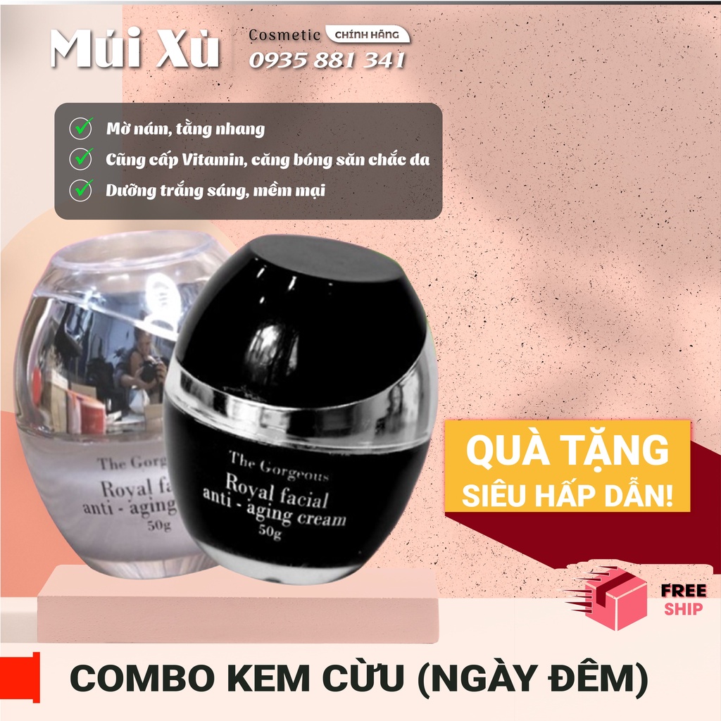 COMBO KEM CỪU MÚI XÙ NGÀY + ĐÊM ( Trắng Da , Mờ Nám)