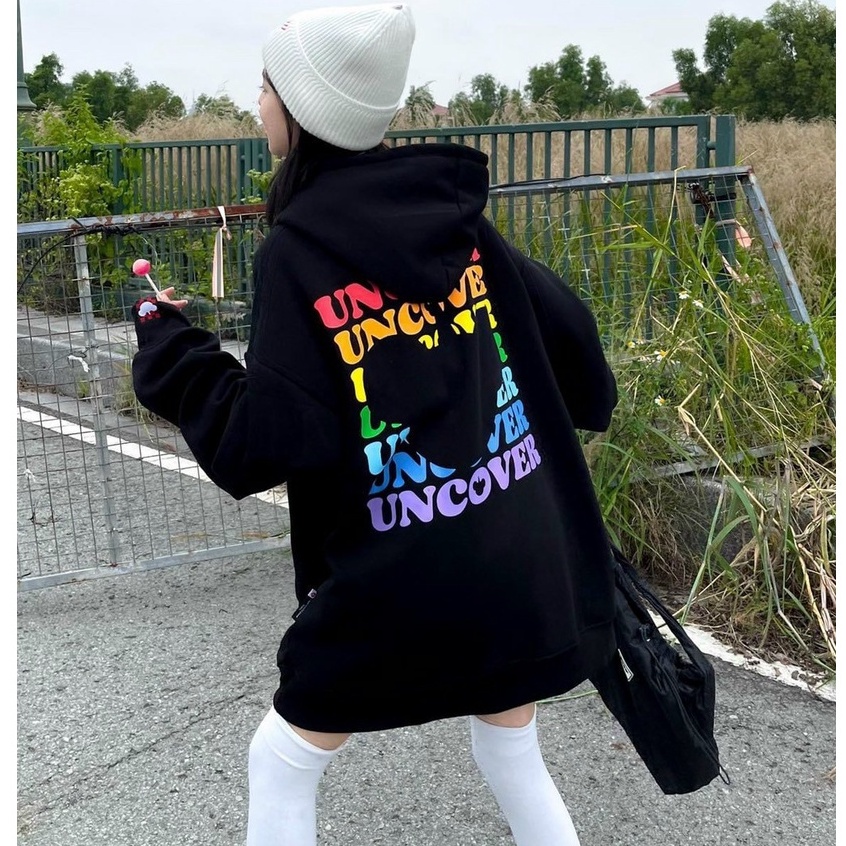 Áo hoodie uncover nữ form rộng
