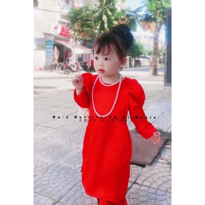 Bộ áo dài thiết kế cho bé gái