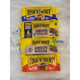 (CÓ SẴN, gửi hàng kèm đá gel + túi giữ nhiệt) Bánh pie bò Úc Four’n Twenty - gói 700gram gồm 4 bánh - bill ✈️ từ Úc