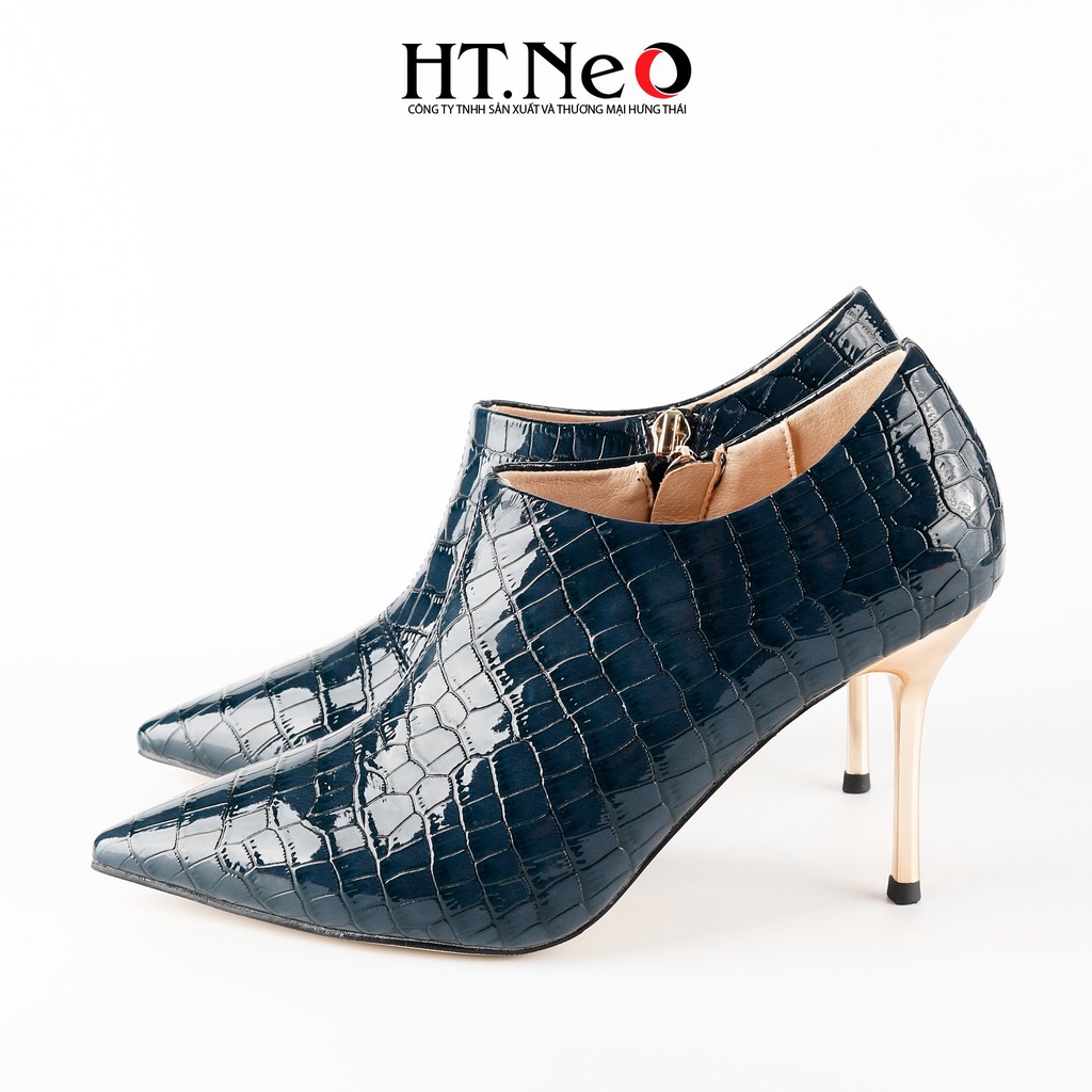 Giày bốt nữ Da bò thật, càng dùng càng bóng, gót trụ cao đến 9cm cực sang chảnh và điệu đà  HT.NEO BN104