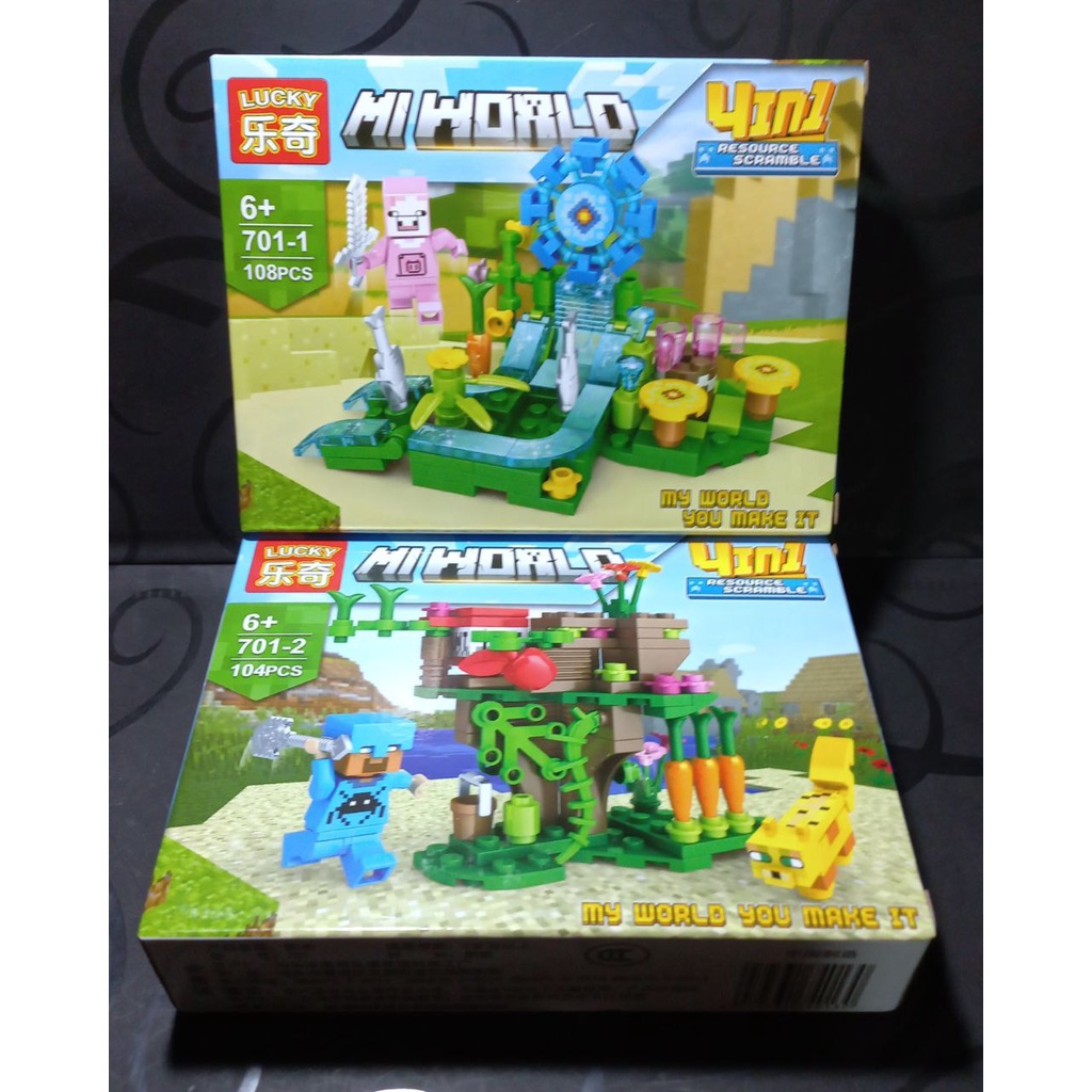 07044 Bộ Lego Xếp Hình Mini 4in1 Cho Bé, Lego Thành Phố Mi World