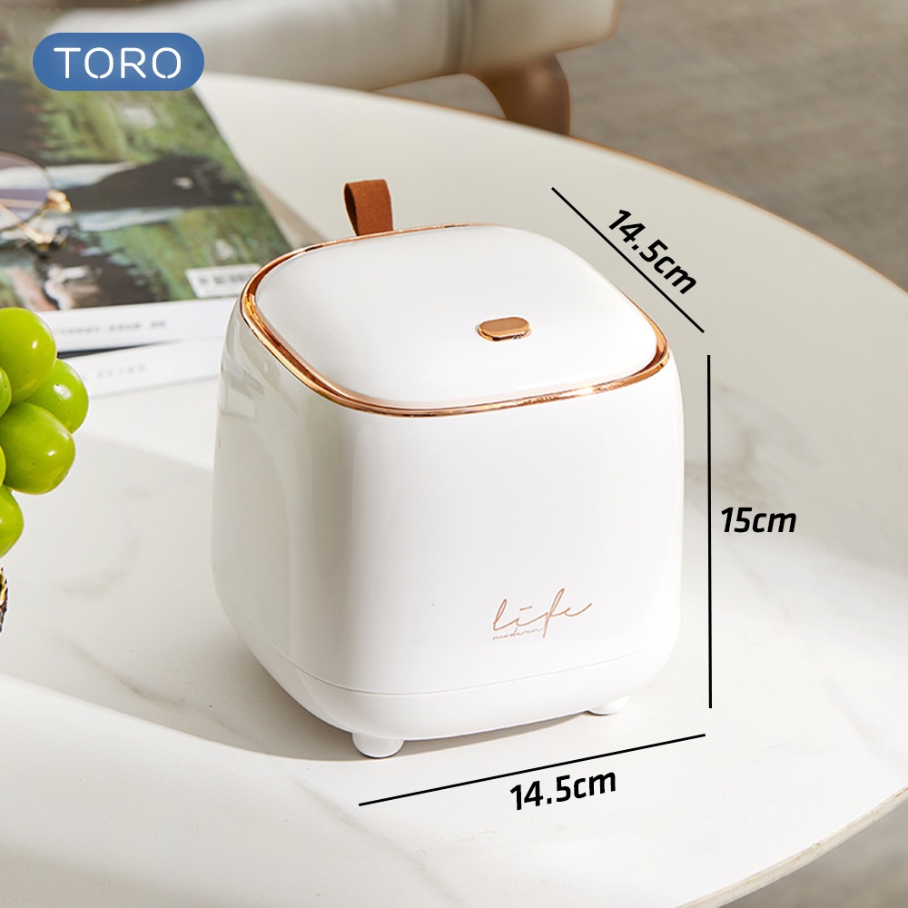 Thùng rác mini TORO để bàn kiểu dáng hiện đại sang trọng chất liệu ABS cao cấp đựng đồ tiện lợi