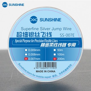 Sunshine SS-007E Dây bạc siêu mịn Fly Line Mạch linh hoạt chuyên dụng 0,007mm 0,009mm Dây nhảy bạc siêu mịn