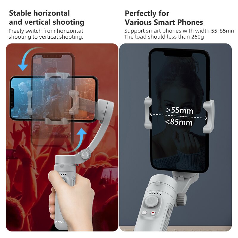 Gimbal F5 - Tay cầm chống rung điện thoại máy ảnh giá rẻ - Gimbal quay phim chụp ảnh có điện thoại thông minh