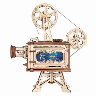 Mô hình gỗ 3d lắp ráp robotime máy chiếu phim vitascope lk601 chiếu được phim