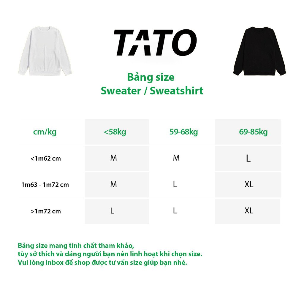 Áo Sweater Dangerous TATO OFFICIAL - chất vải bông nỉ cotton thoáng mát , co giãn 4 chiều
