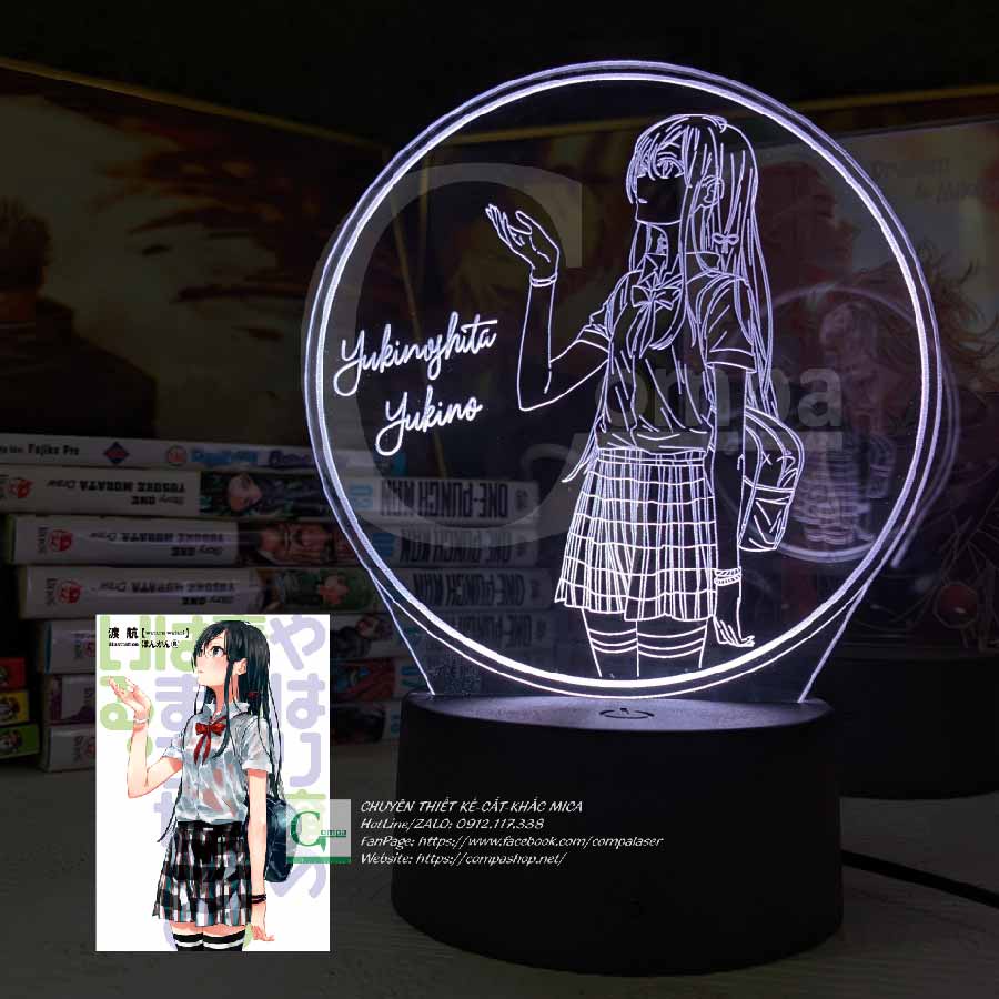 Đèn Ngủ Yahari Ore no Seishun Love Come wa Machigatteiru Yukino Yukinoshita 16 MÀU TUỲ CHỈNH A0101