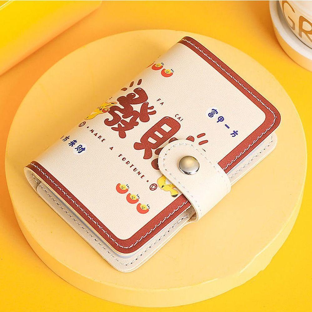 Ví Da PU Đựng Thẻ Tín Dụng / Chìa Khóa Nhiều Ngăn Họa Tiết Chữ Trung Quốc Cho Nữ Giá Đỡ