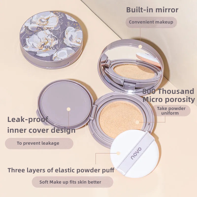 NOVO® Kem che khuyết điểm lâu trôi Nourishing Oil-Control Air BB Cushion Cream 13g