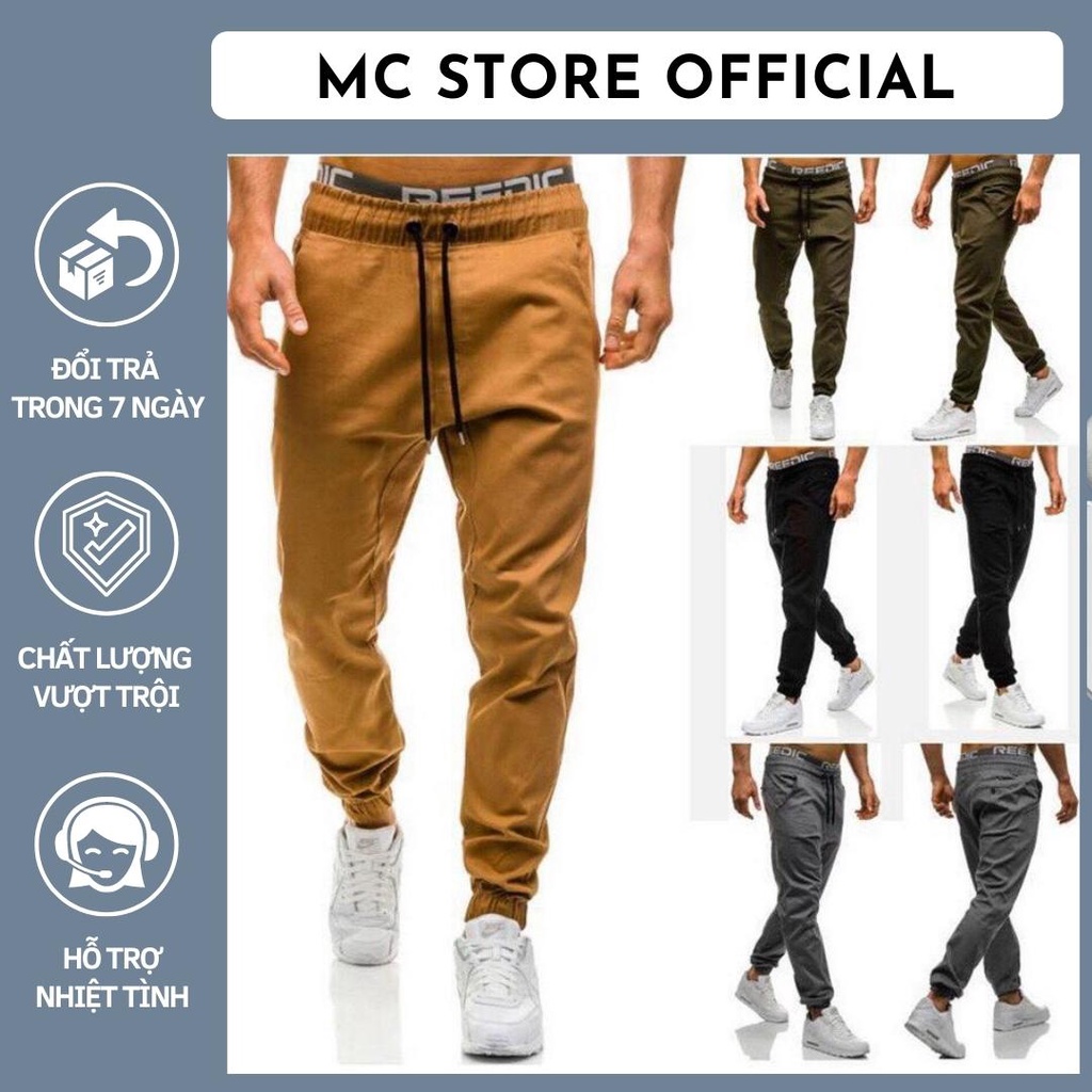 Quần jogger Dài Hàng VNXK Cao Cấp Form Slim Fit Vải kaki Cotton Co Giãn FULL Size Nhiều Màu