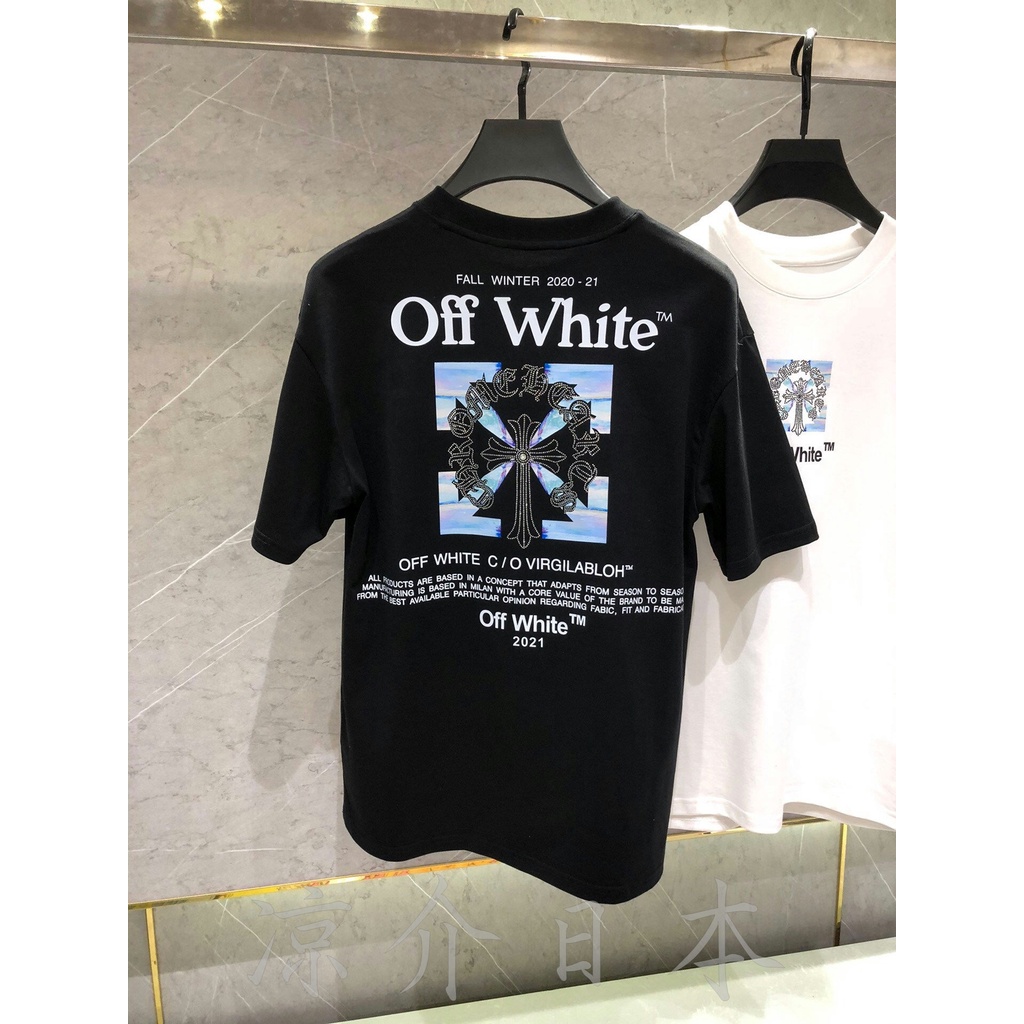 Off WHITE Áo Thun Ngắn Tay In Chữ Thời Trang Cho Nam