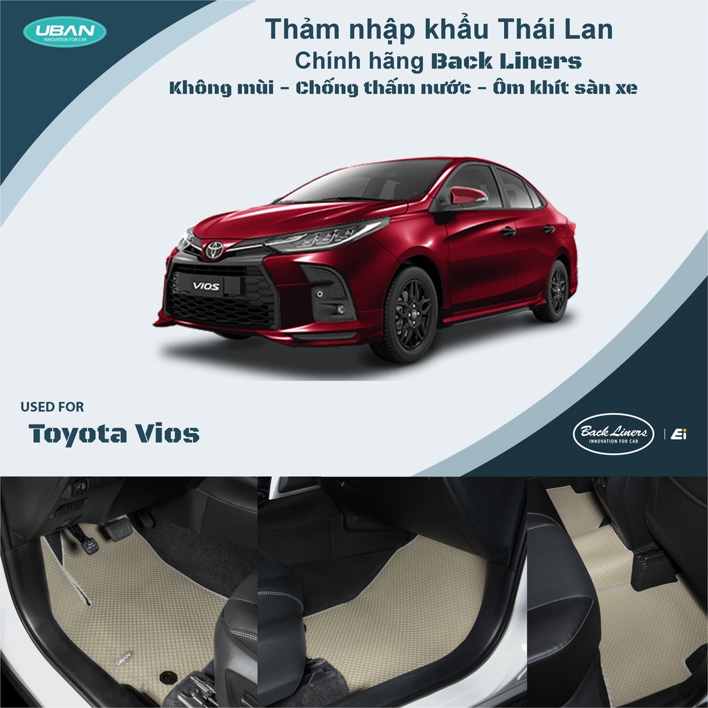 Thảm lót sàn ô tô UBAN cho xe Toyota Vios (2014 - 2023) - Nhập khẩu Thái Lan