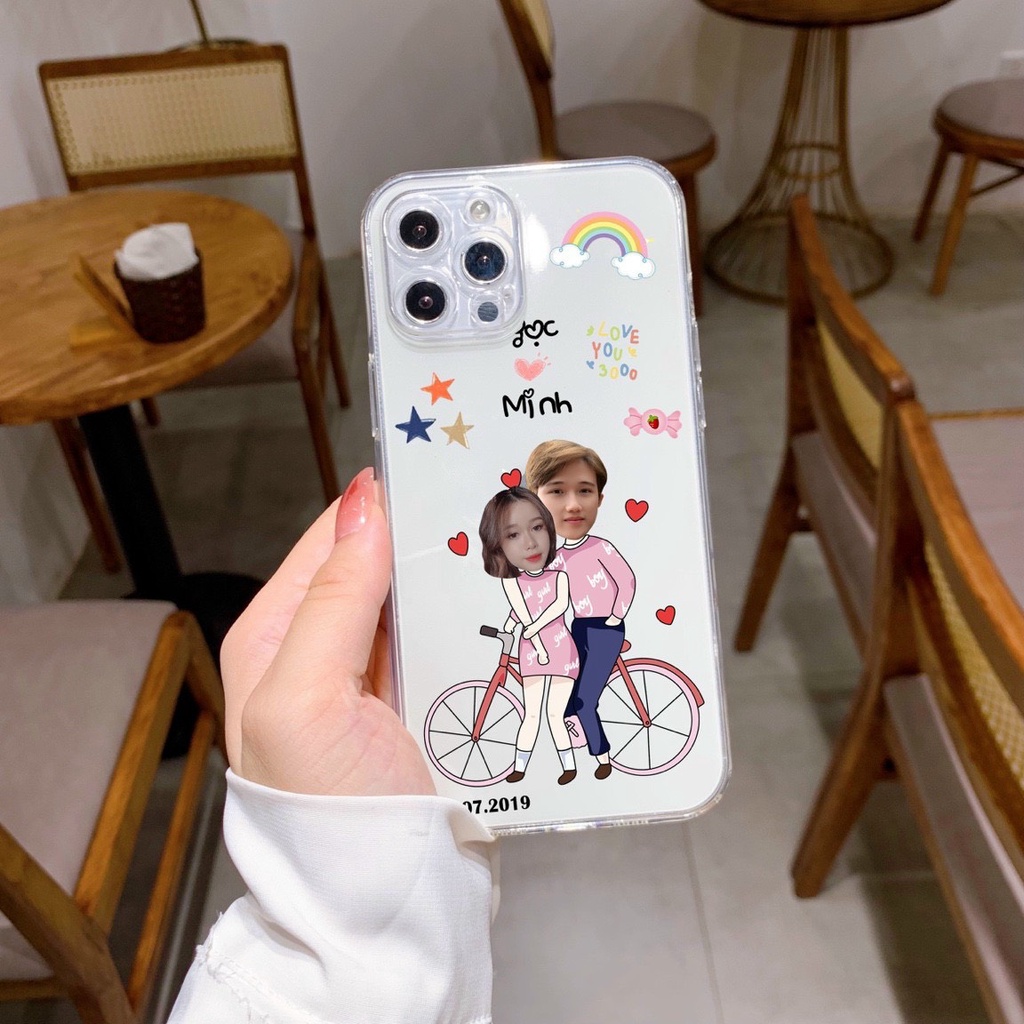 [Full dòng} Ôps lưng chibi dành cho cặp đôi in hình theo yêu cầu.