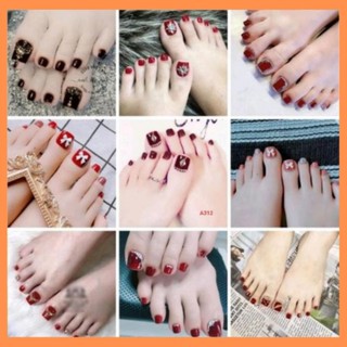 Móng chân giả kèm keo belly nail bộ 24 móng chân giả