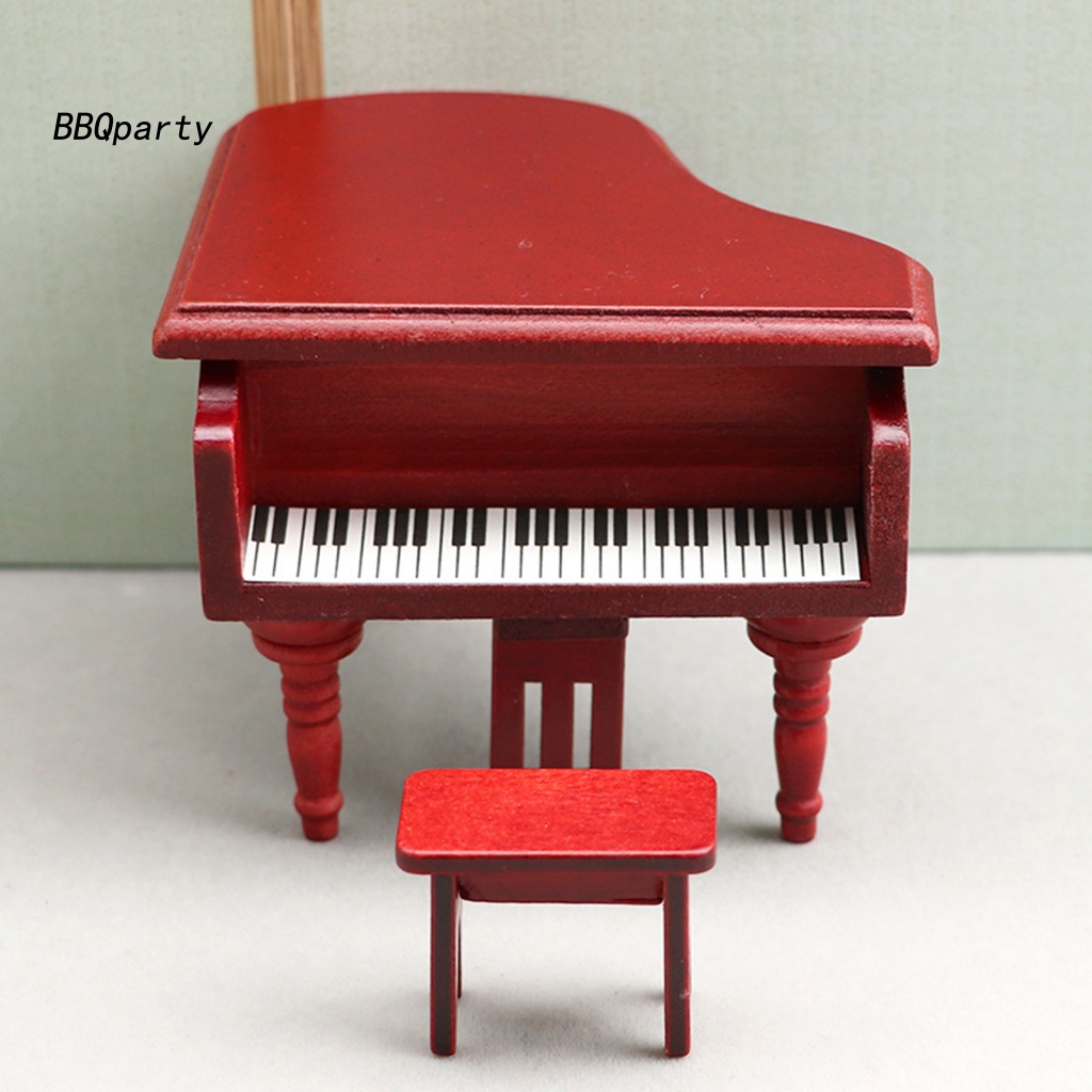 1 Bộ Mô Hình Đàn Piano 3D Trang Trí Tiểu Cảnh