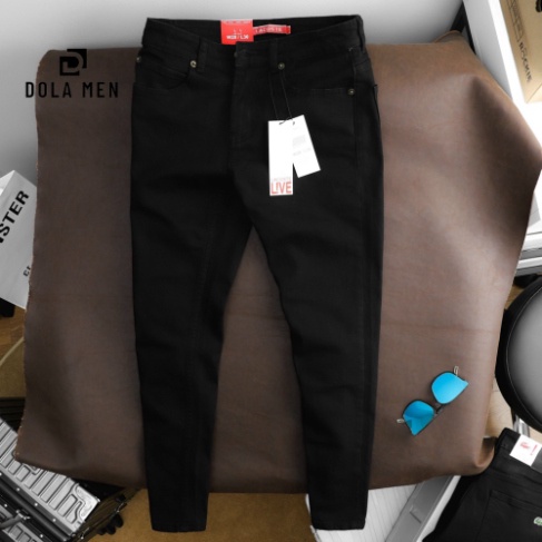 Quần Jean Nam LACOSTE ĐEN Jean mềm mịn Hàng Xuất Xịn Dolamen CÓ Big Size