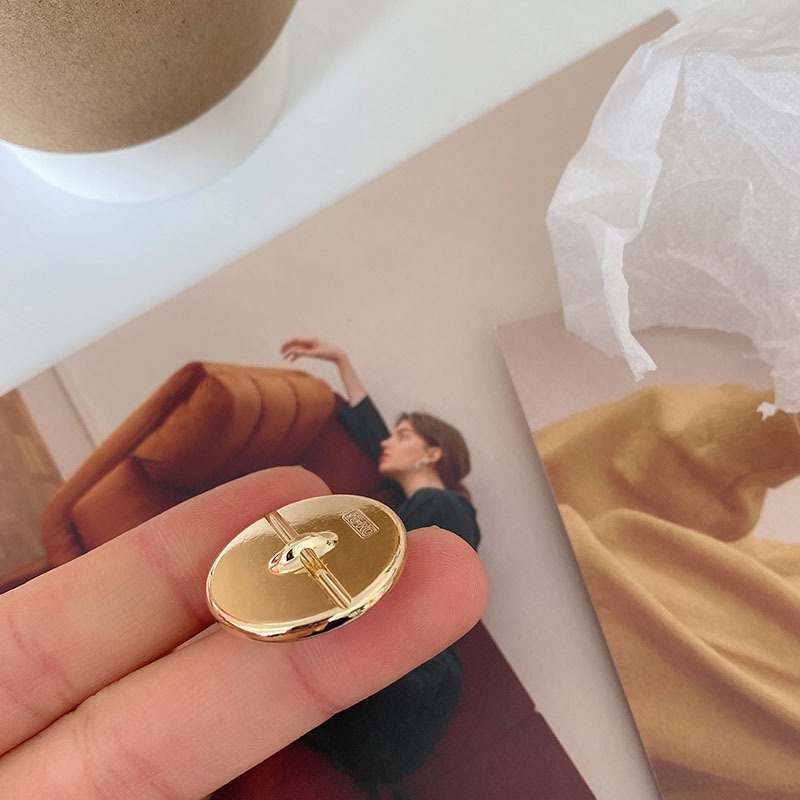 Set 5 Nút Áo Kim Loại Hình Vỏ Sò 15 / 18 / 21 / 25MM