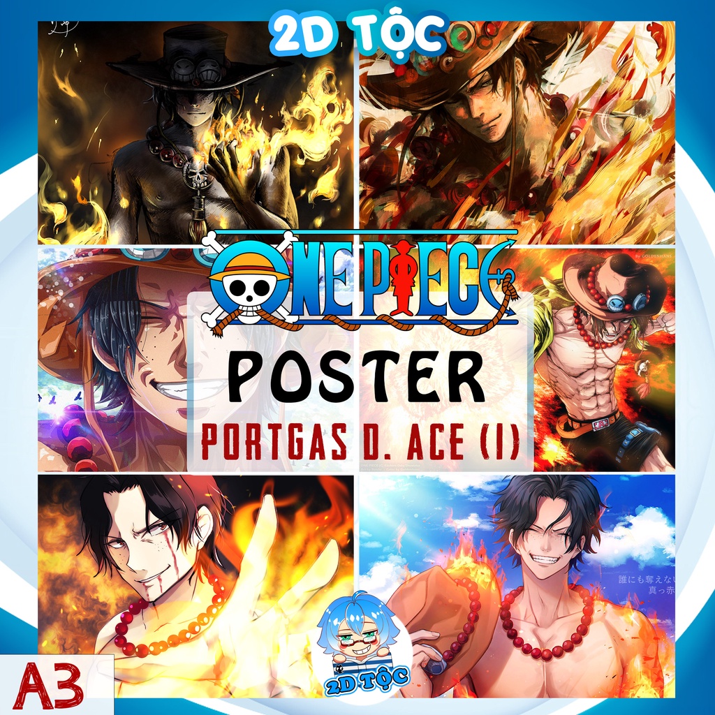 Tranh Poster A3 Portgas D. Ace (1) Anime Manga One Piece Chất Liệu Giấy Cao Cấp - 2D Tộc Shop