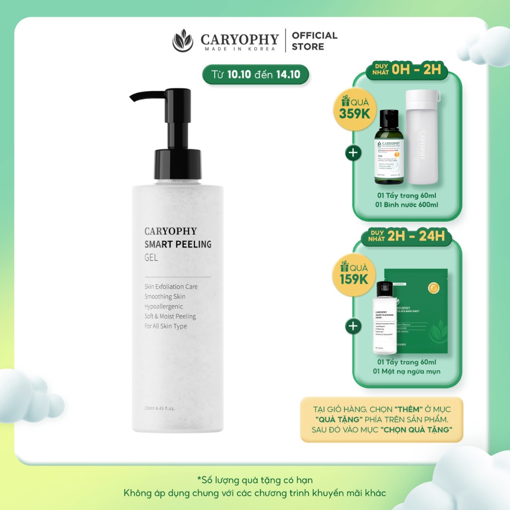 Gel Tẩy Tế Bào Da Thông Minh Ngăn Ngừa Mụn, Caryophy Smart Peeling Gel 250ml