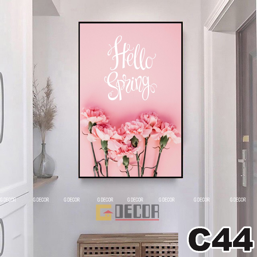 Tranh treo tường canvas 1 bức phong cách hiện đại Bắc Âu 43, tranh hoa trang trí phòng khách, phòng ngủ, spa, cửa hàng