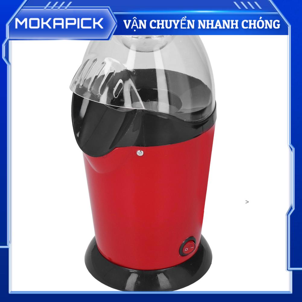 Mokapick Máy làm bắp rang bằng điện Tốc độ cao Không khí nóng màu đỏ bơ di động 1200W cho căn hộ Kitchenettes Cắm trại