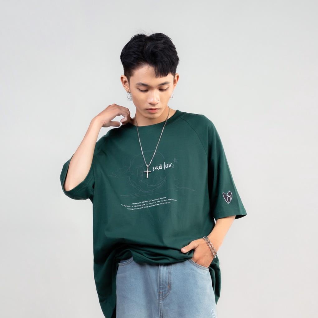 Áo thun SADBOIZ Sadluv Mallard Green & Pink *