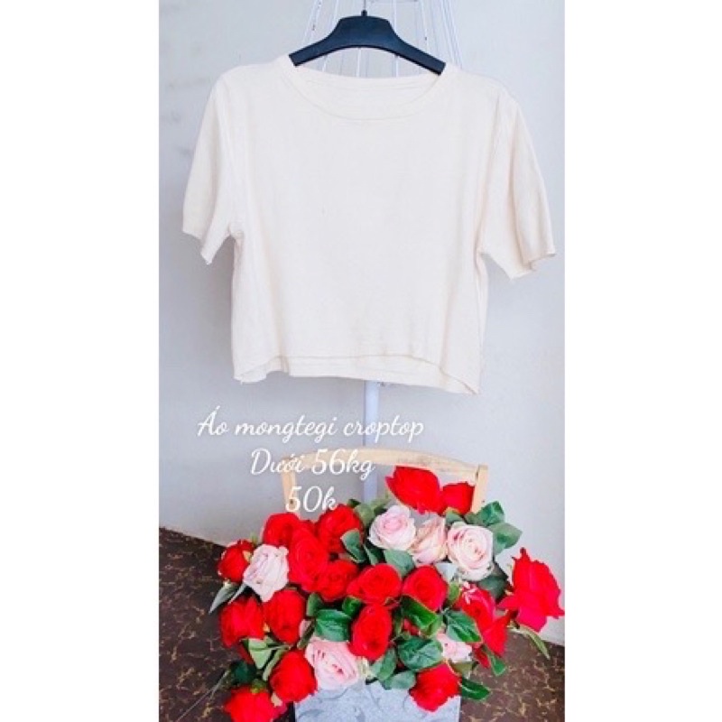 Áo len mongtegi dáng croptop