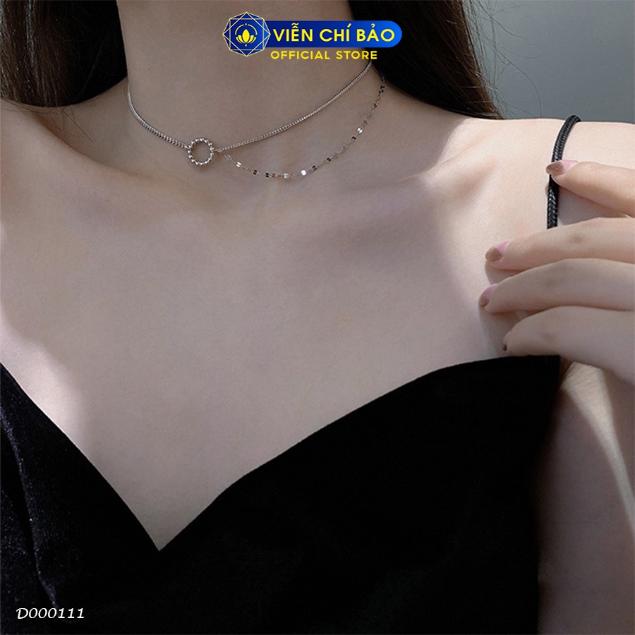 Dây chuyền bạc nữ Choker Alice chất liệu bạc 925 thời trang phụ kiện trang sức Viễn Chí Bảo D000111