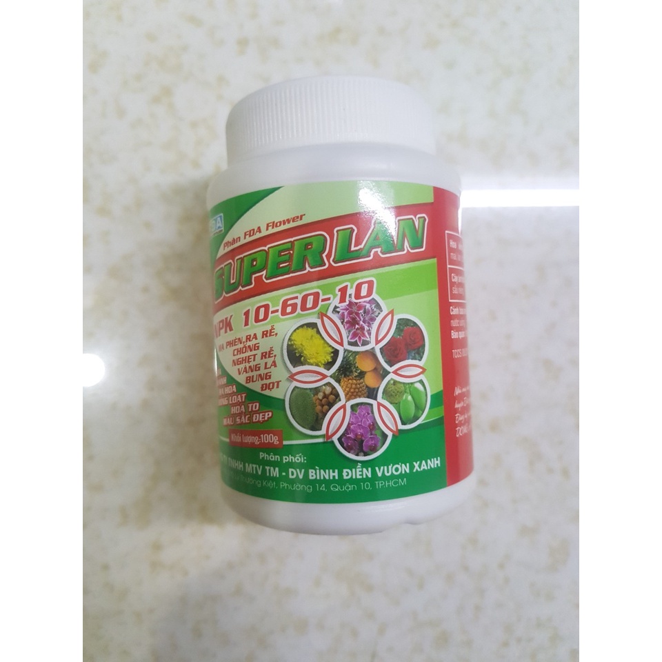 Phân bón lá siêu lân 10 60 10 hủ 100gr
