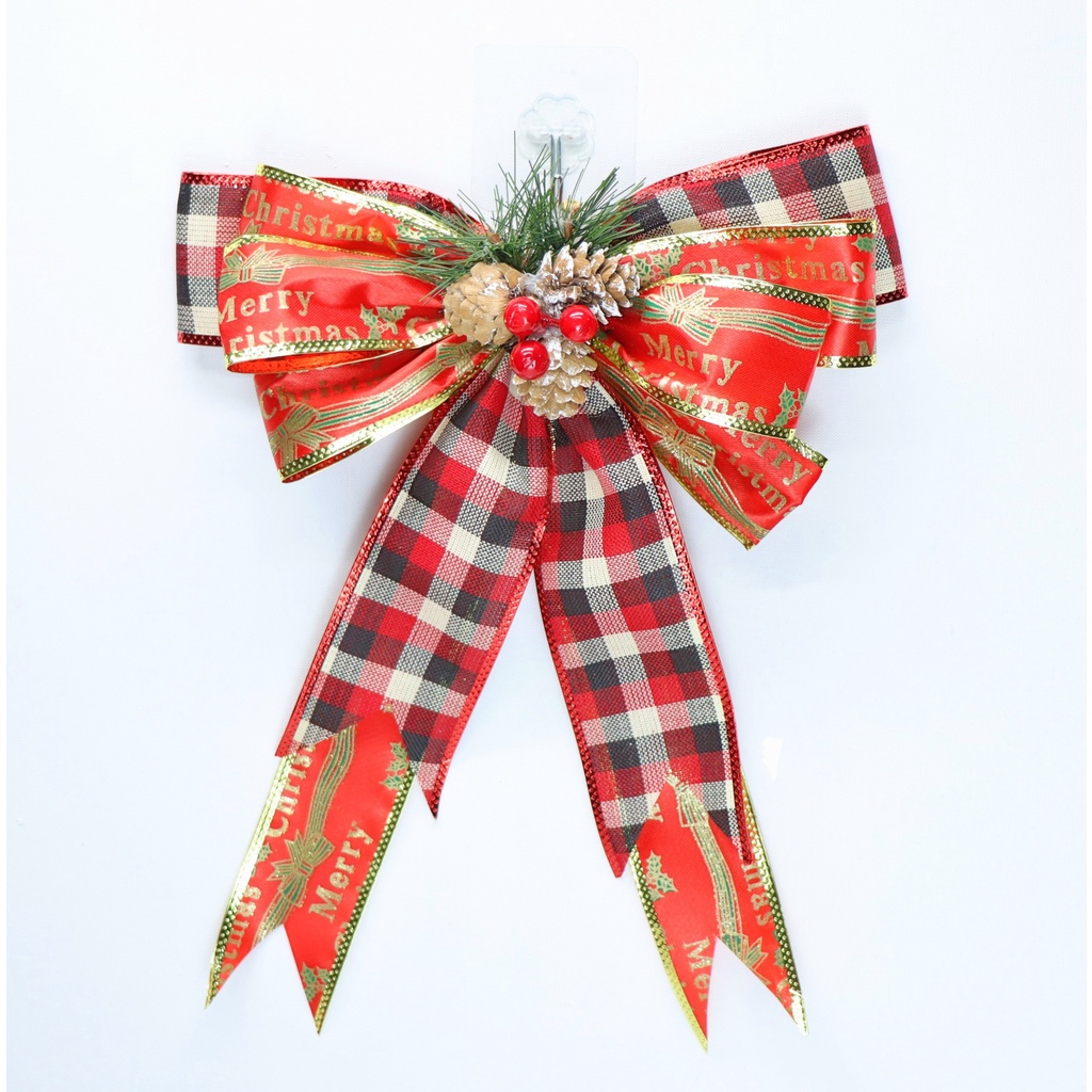 Nơ Treo Hai Màu NV11 Trang Trí Giáng Sinh Cây Thông Noel