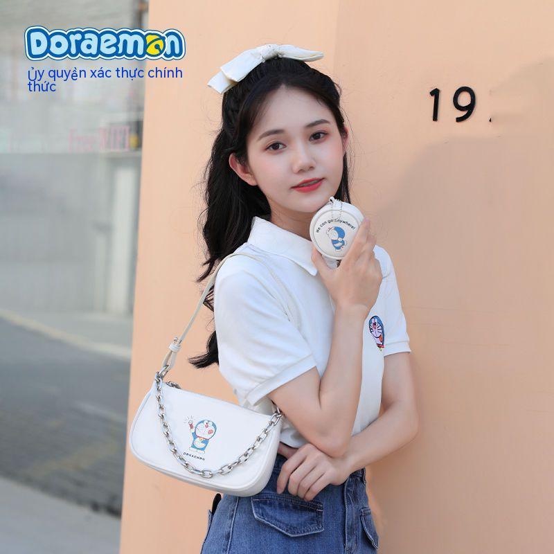 Túi đeo vai doraemon nữ 2023 mới tất cả phù hợp cổ tích đeo vai túi dưới cánh tay quà tặng sinh nhật chất lượng cao