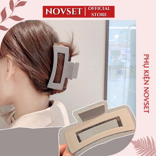 kẹp tóc càng cua hàn quốc Hottrend đẹp thiết kế nhựa nhám #KT_16881 , #3 Nhám Nâu