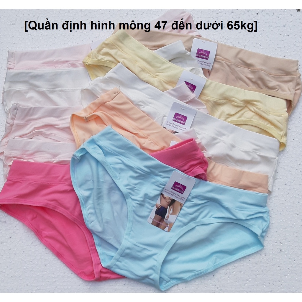 Combo 5 quần lót nữ 53kg đến 69kg thun 100% Cotton thoáng mát