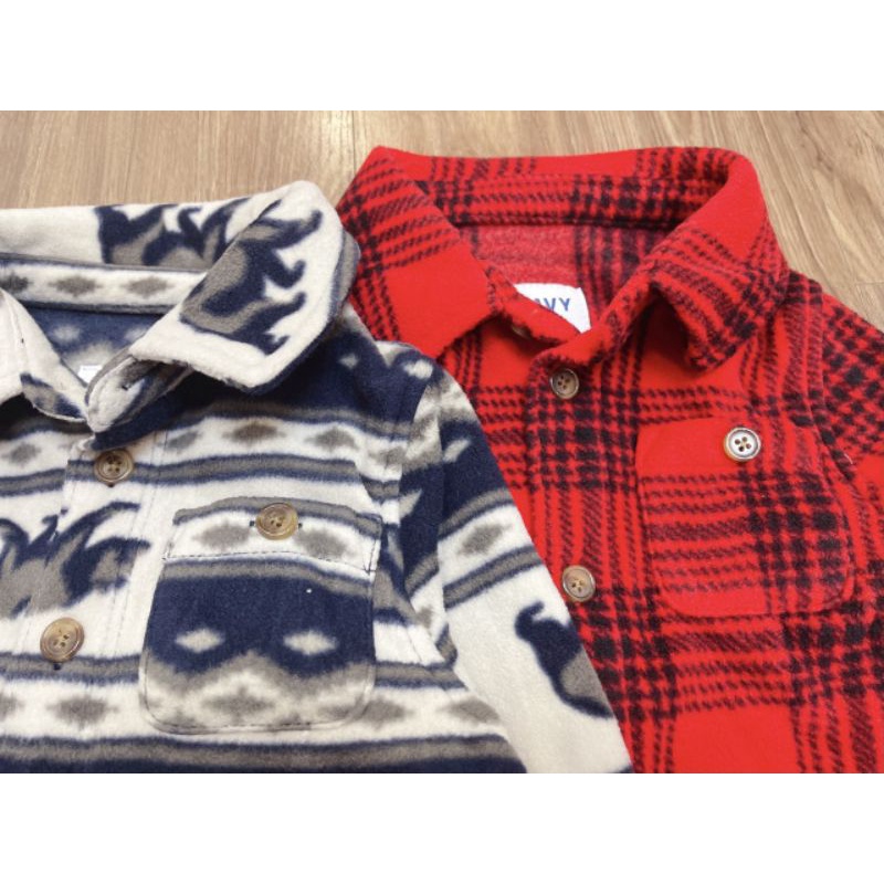 Áo nỉ bông dáng sơ mi hãng Oldnavy chất nỉ mềm, đẹp, ấm, thời trang.