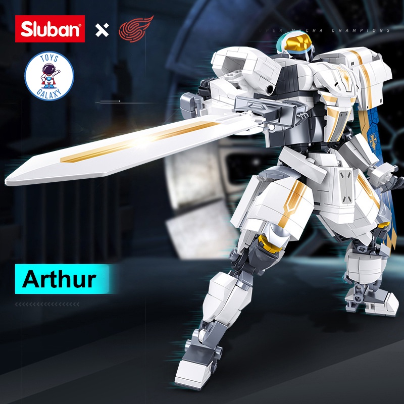 Đồ Chơi Lắp Ráp Kiểu LEGO Robot Mô Hình Arthur Của Rom Trong Game Super Mecha Champion Liên Quân Mobile Người Máy B1115